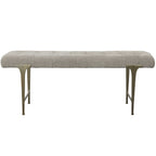 Imperial Upholstered Gray Bench