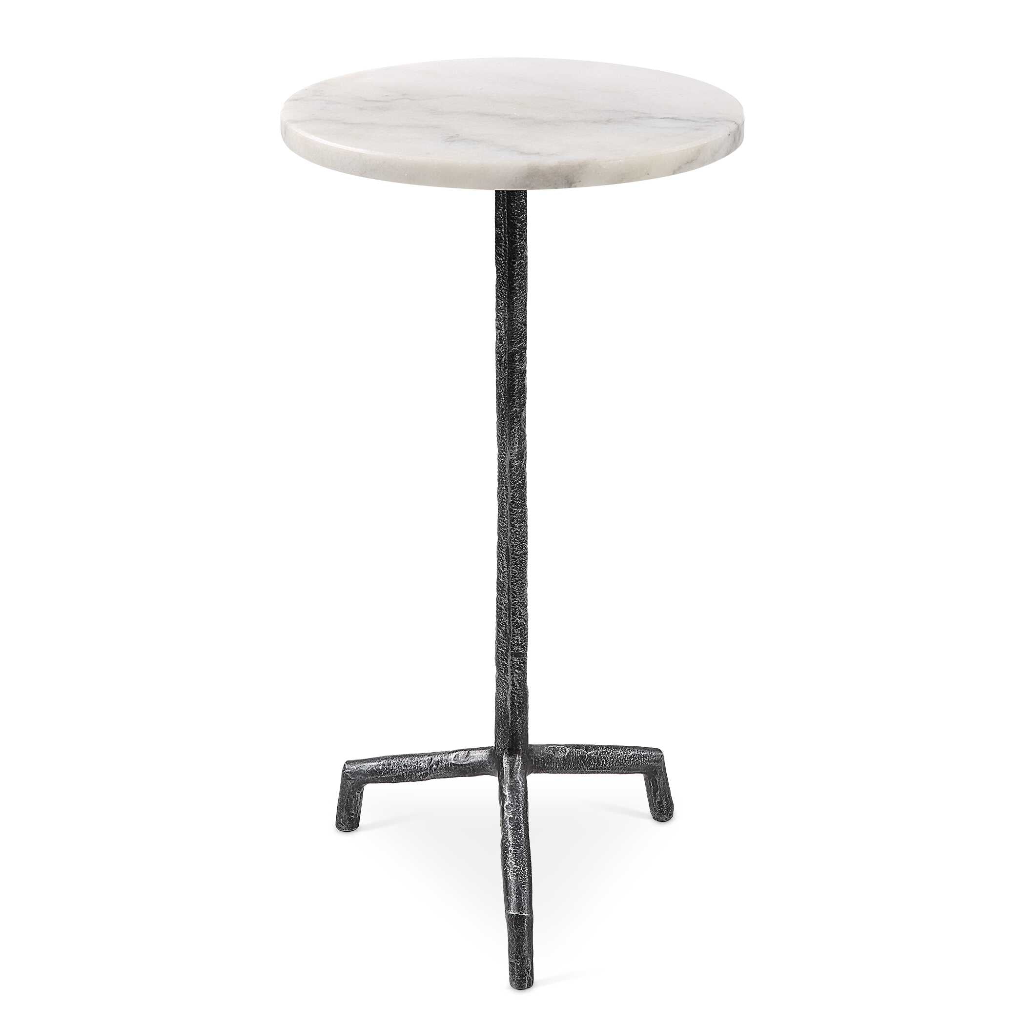 Puritan White Marble Drink Table
