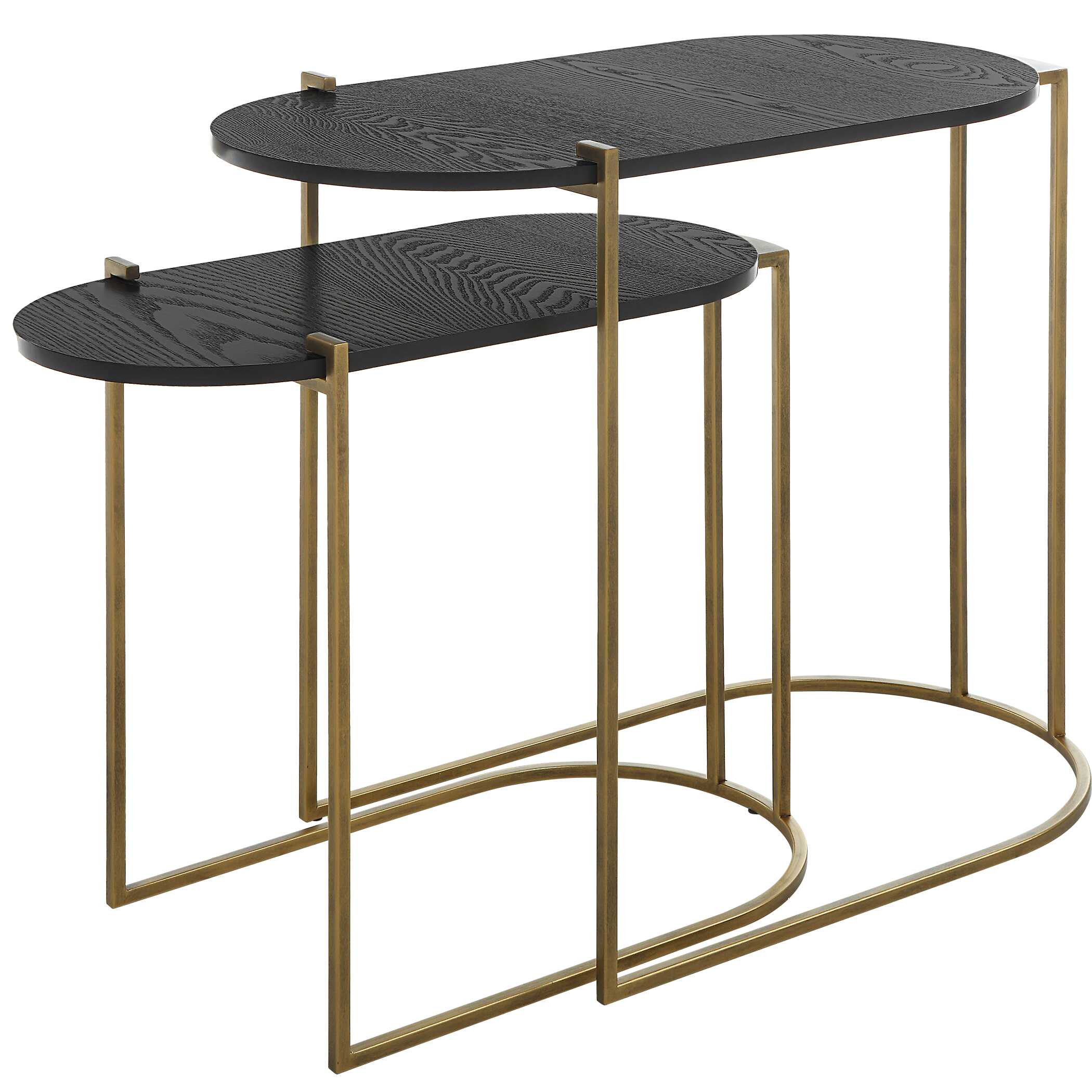 Aztec Wood Nesting Tables Set/2