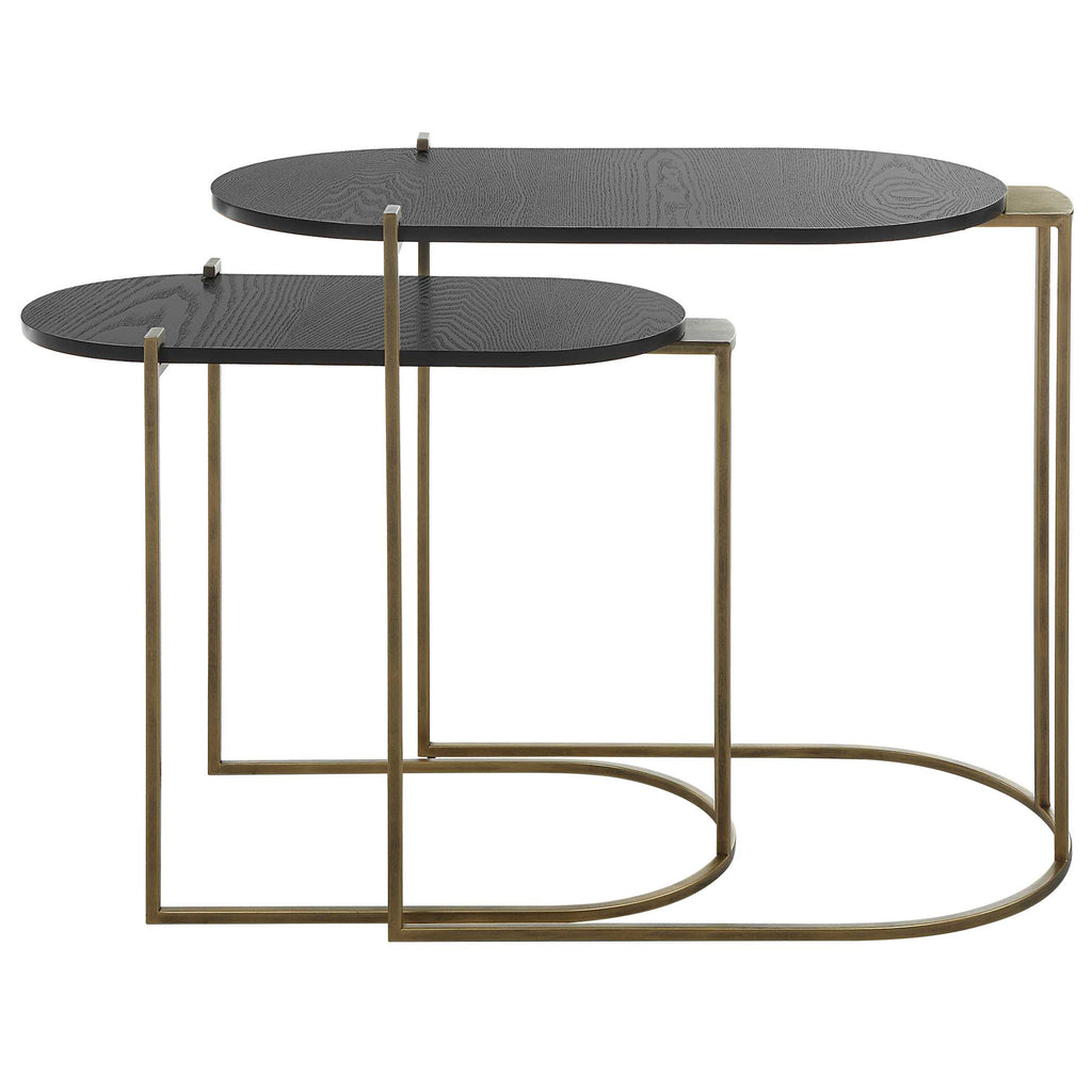 Aztec Wood Nesting Tables Set/2