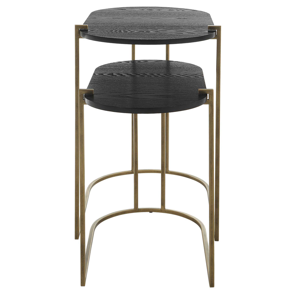 Aztec Wood Nesting Tables Set/2