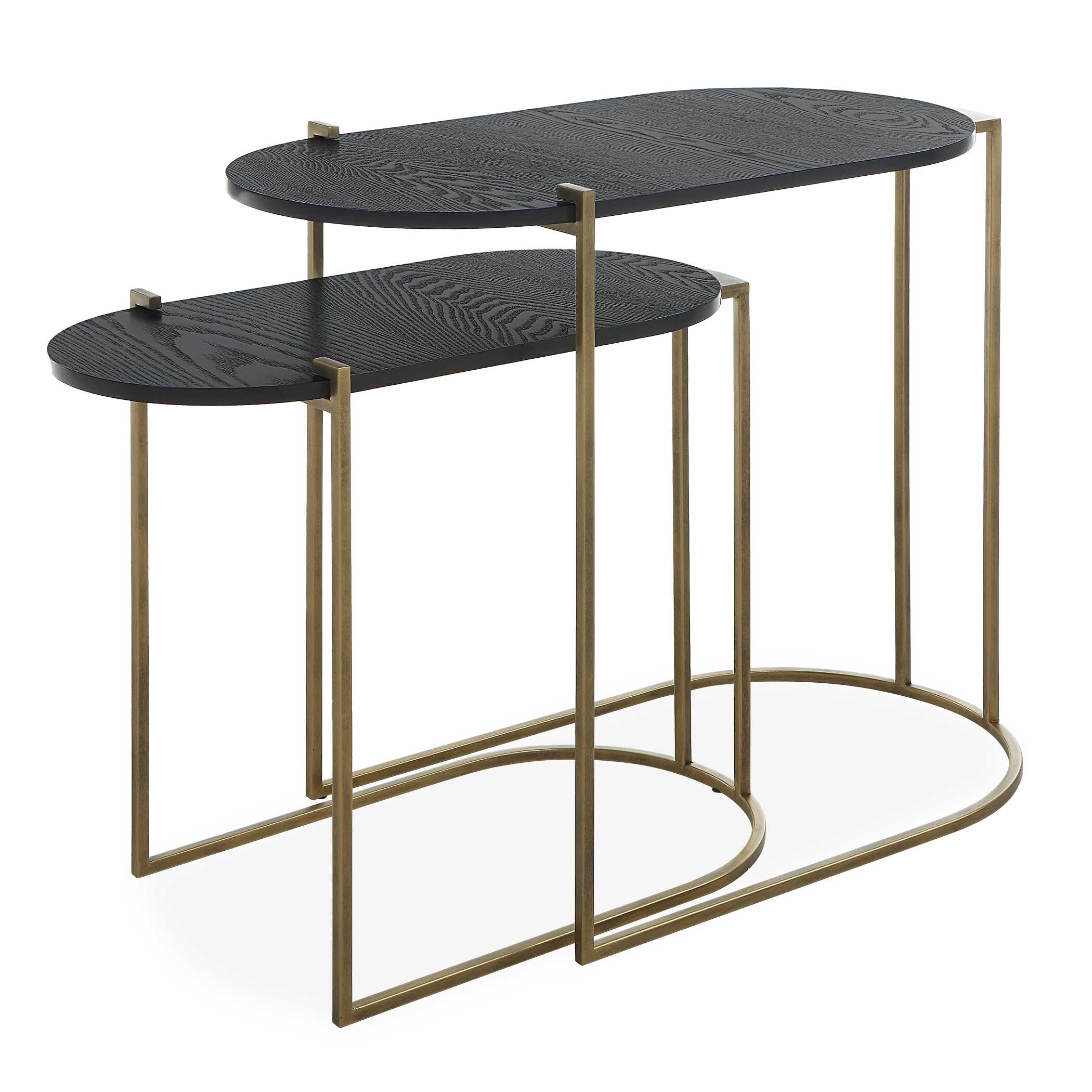 Aztec Wood Nesting Tables Set/2