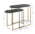 Aztec Wood Nesting Tables Set/2