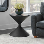 Time's Up Hourglass Shaped Side Table