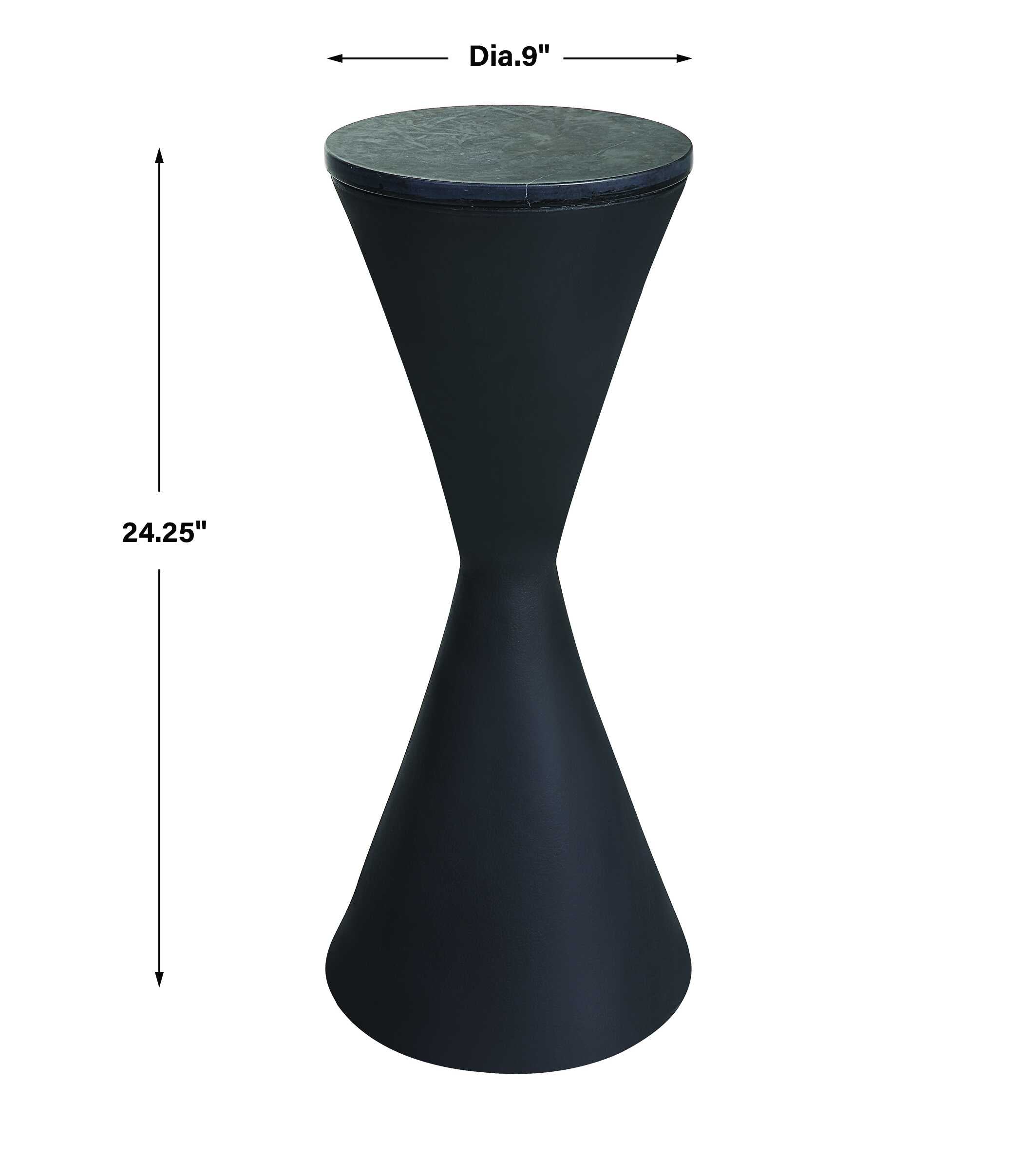 Time's Up Hourglass Shaped Drink Table