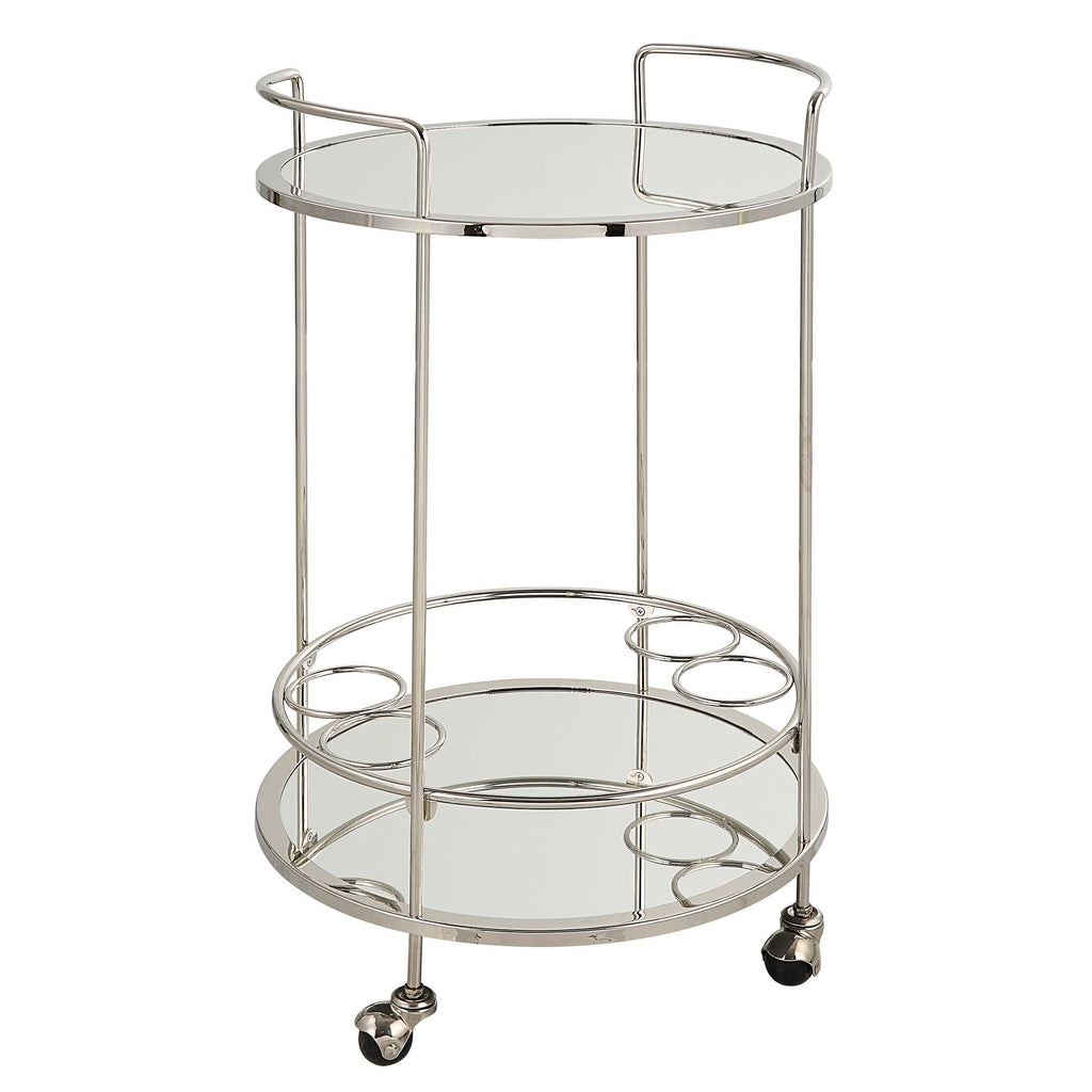 Spritz Chrome Bar Cart