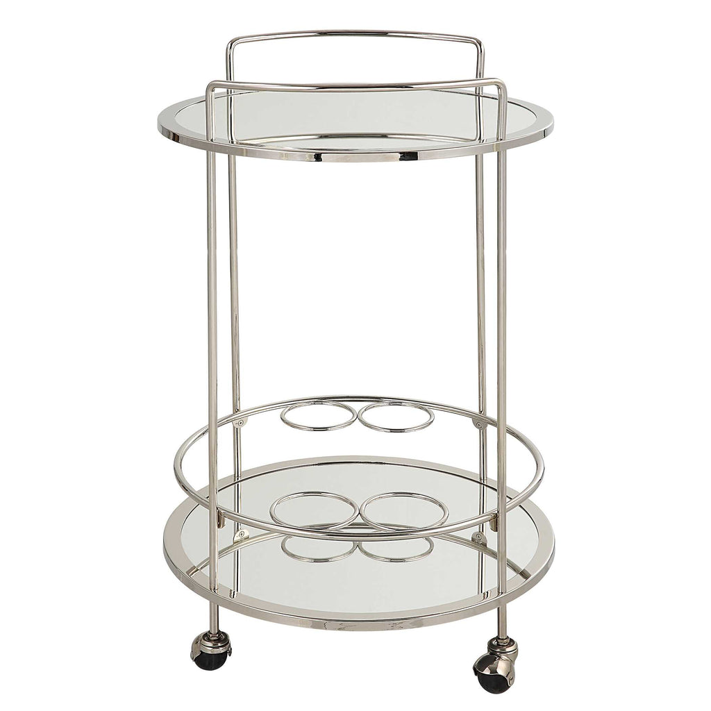 Spritz Chrome Bar Cart