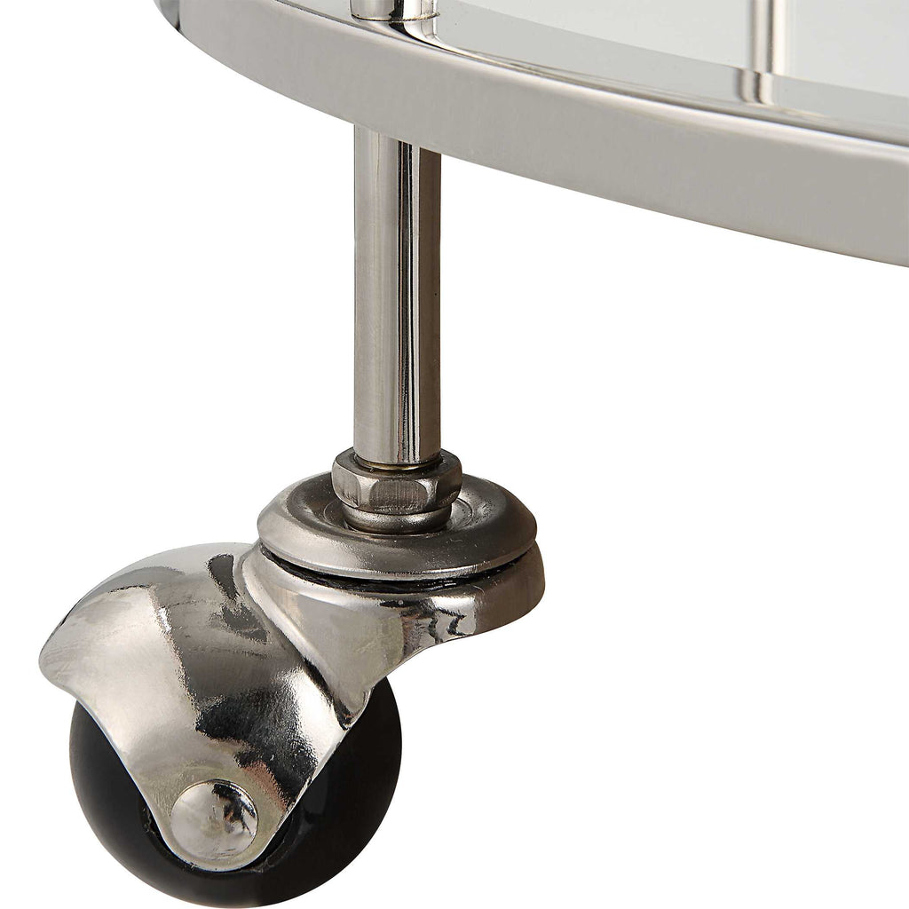 Spritz Chrome Bar Cart