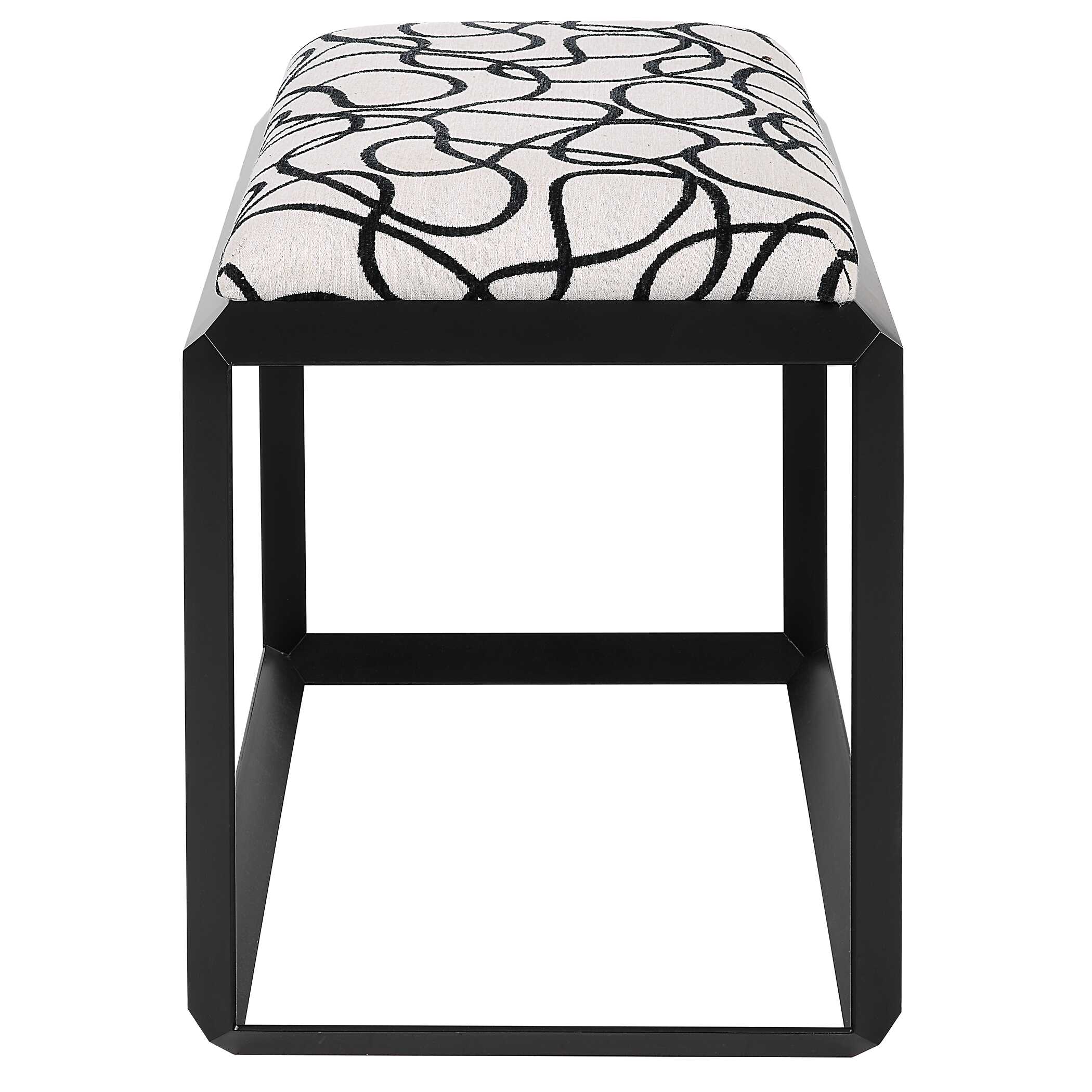 Curls Gray Small Bench