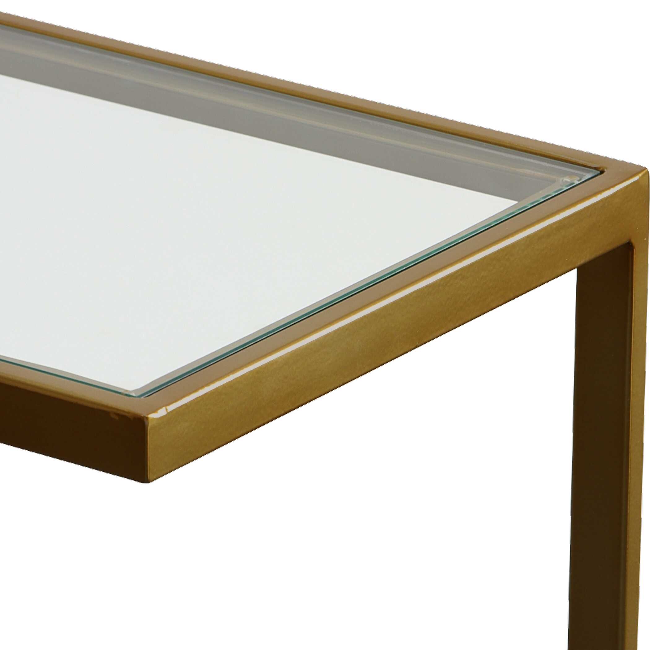 Musing Brushed Brass Accent Table