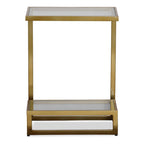 Musing Brushed Brass Accent Table