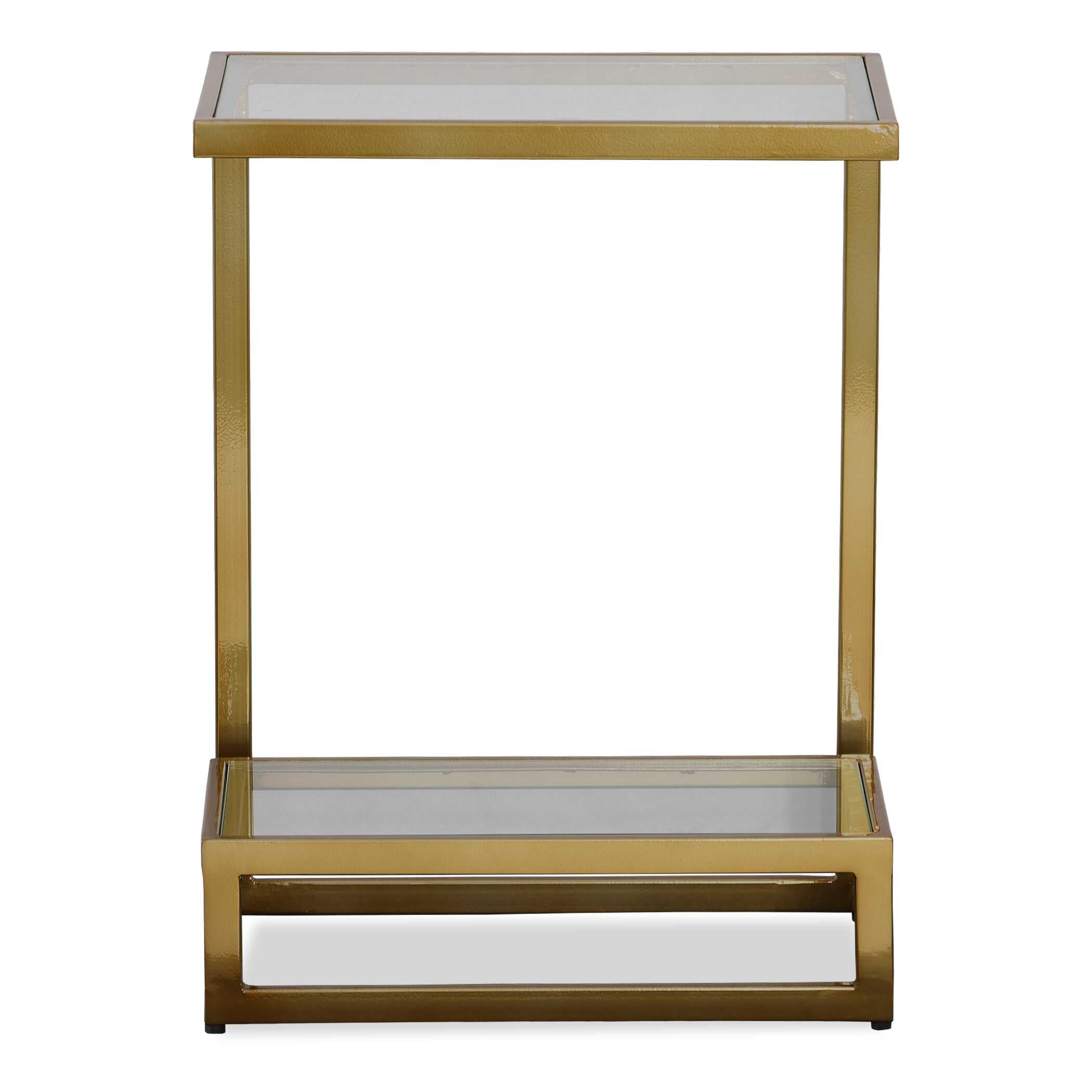 Musing Brushed Brass Accent Table