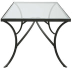Alayna Black Metal & Glass Coffee Table