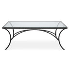 Alayna Black Metal & Glass Coffee Table