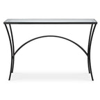 Alayna Black Metal & Glass Console Table