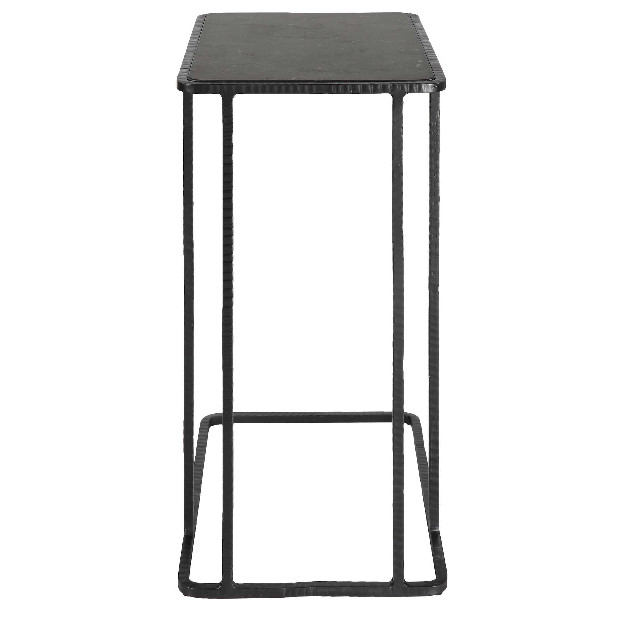 Cavern Stone & Iron Accent Table