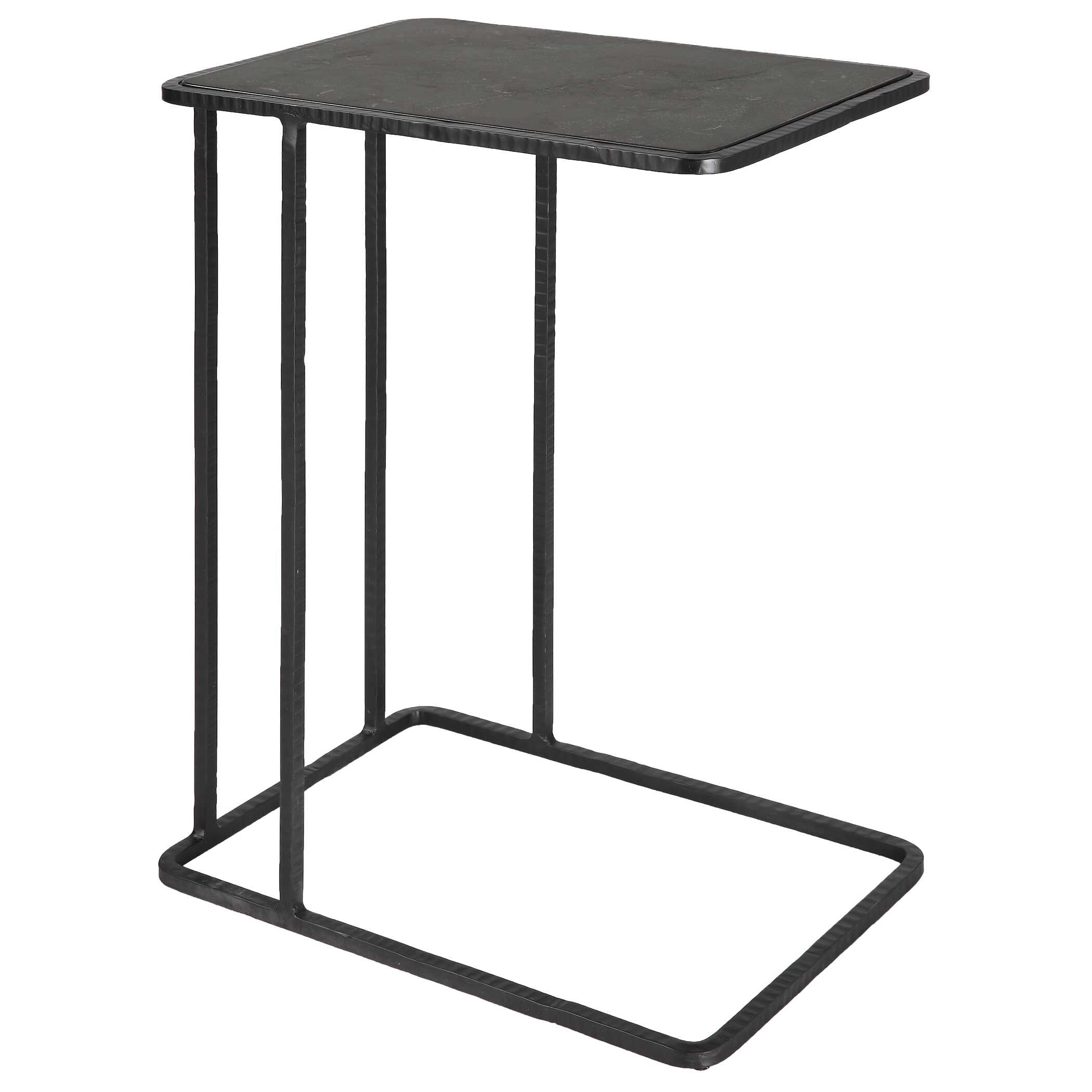 Cavern Stone & Iron Accent Table