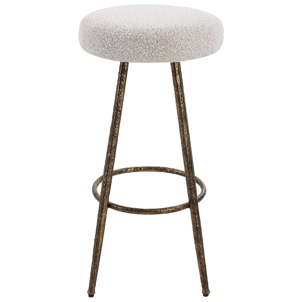 Braven White Fabric Counter Stool