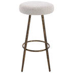 Braven White Fabric Counter Stool