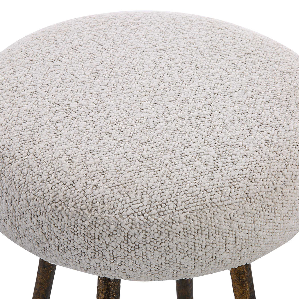 Braven White Fabric Counter Stool