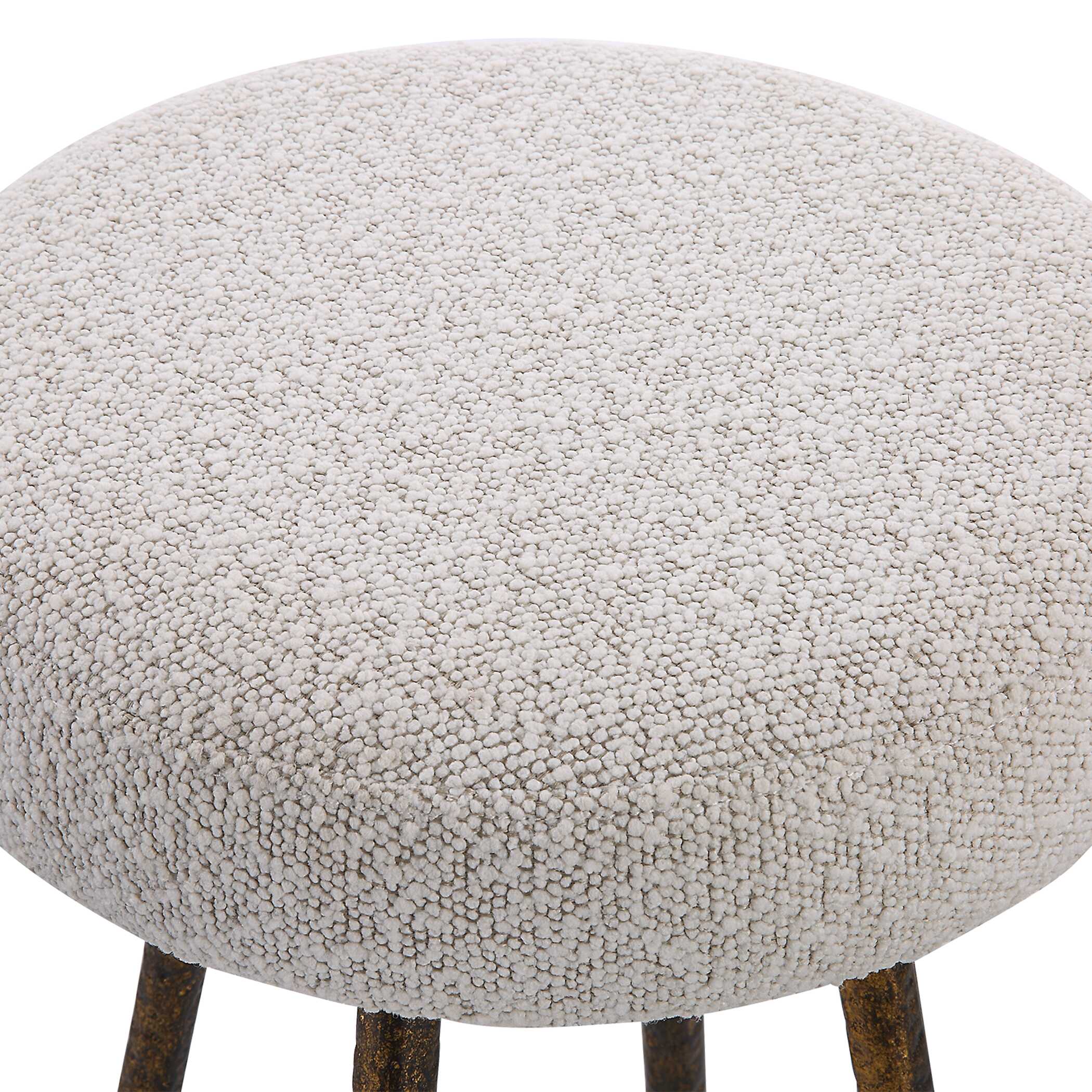 Braven White Fabric Counter Stool