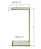 Elevate White Marble Drink Table