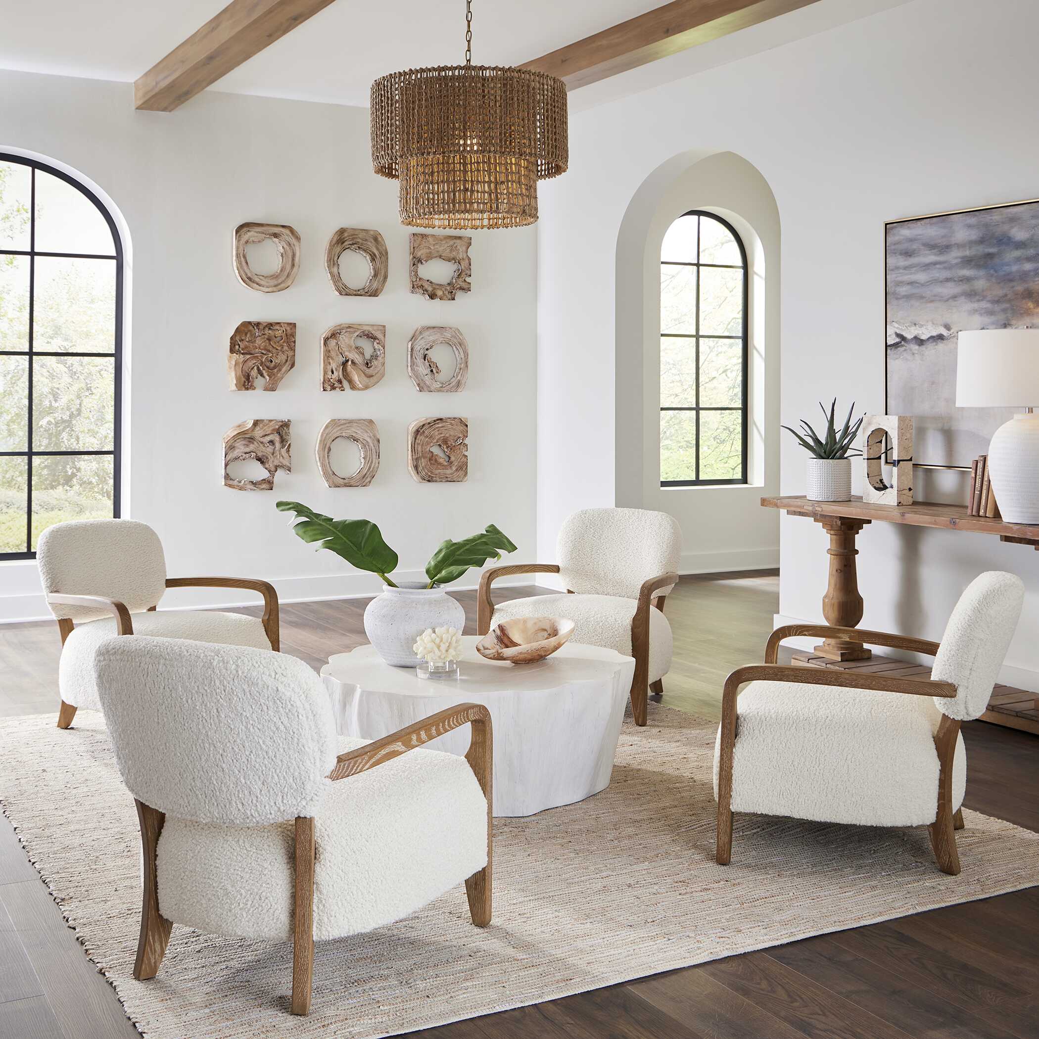 Telluride Natural Shearling Accent Chair