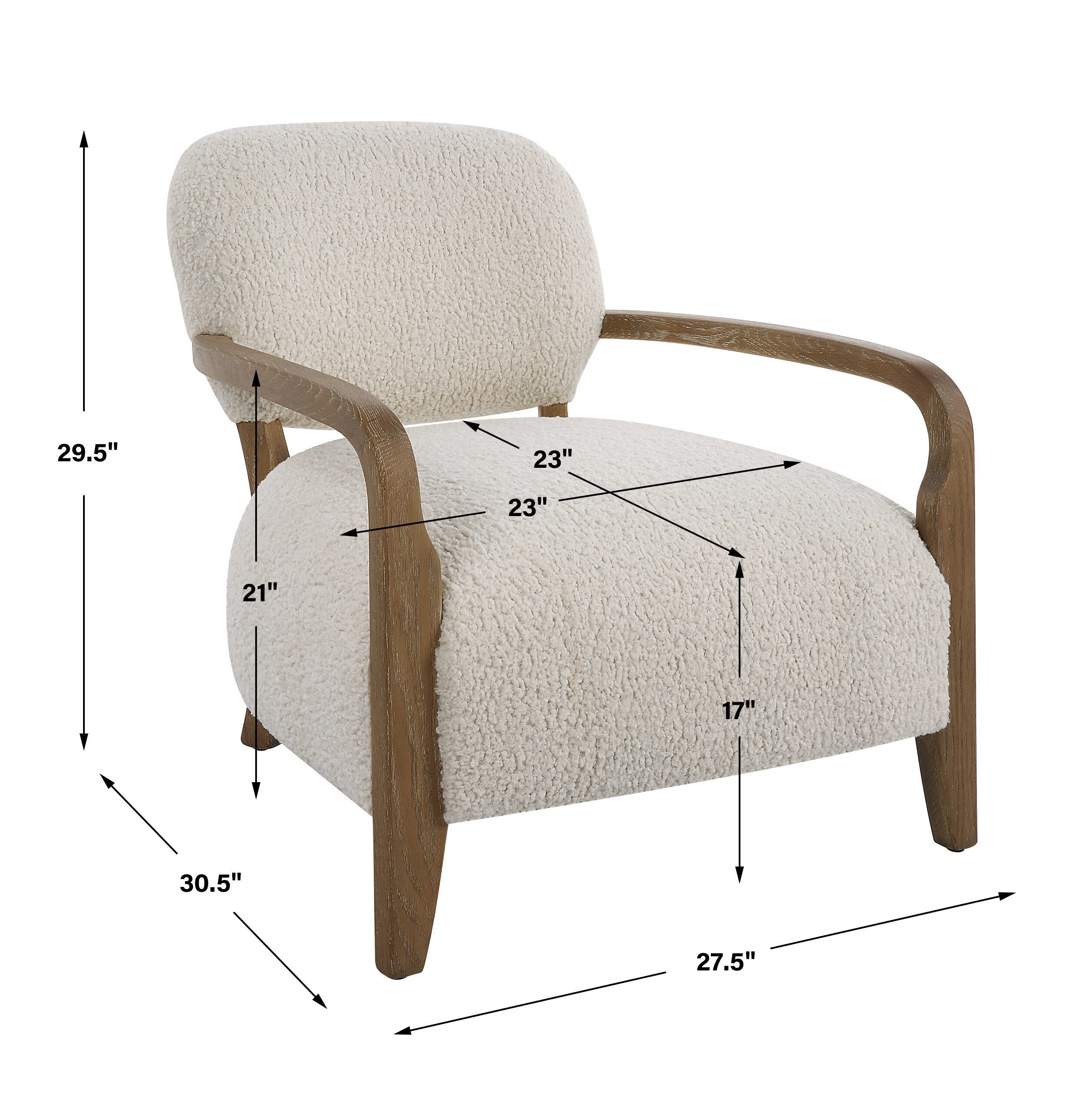 Telluride Natural Shearling Accent Chair