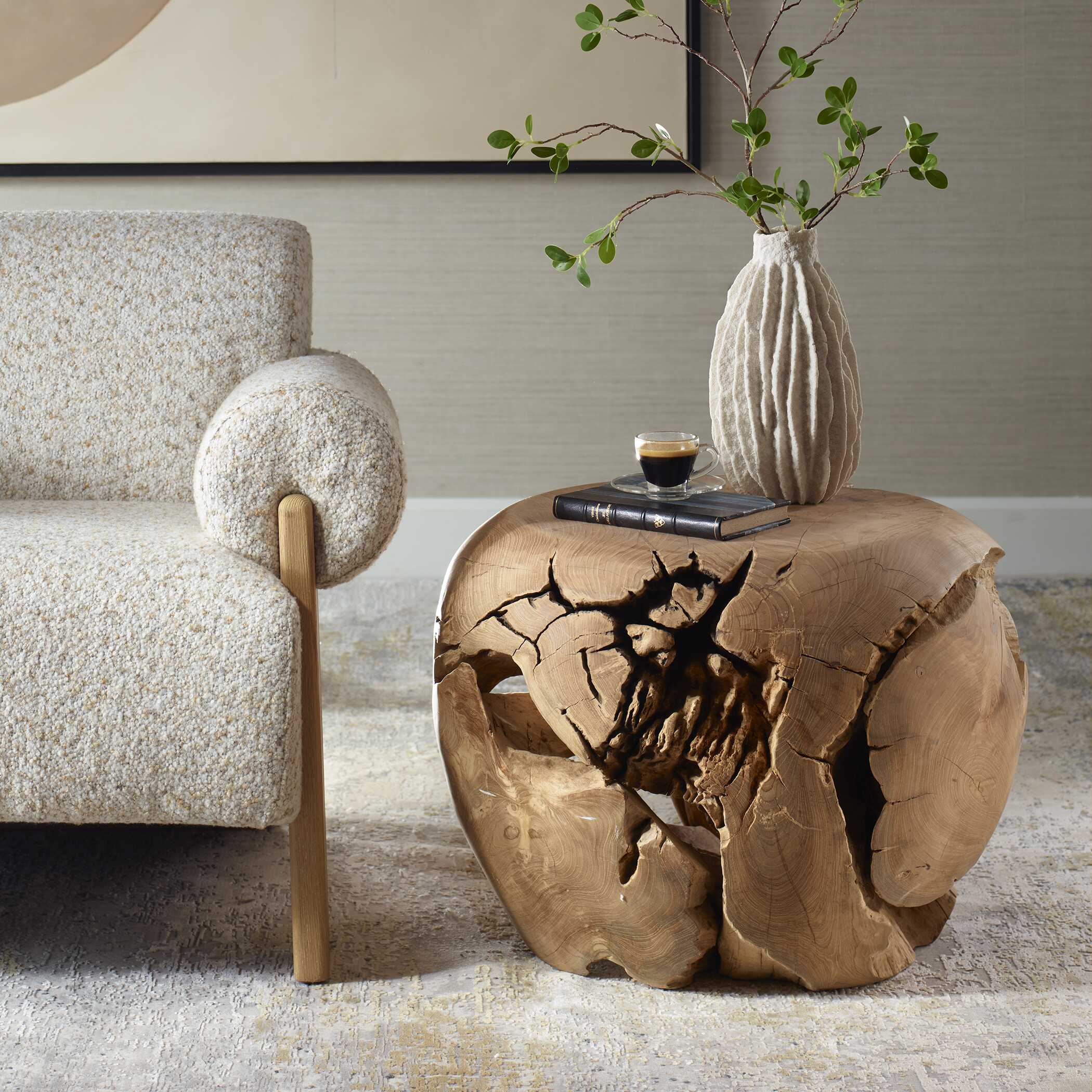 Sola Handcrafted Teak Side Table