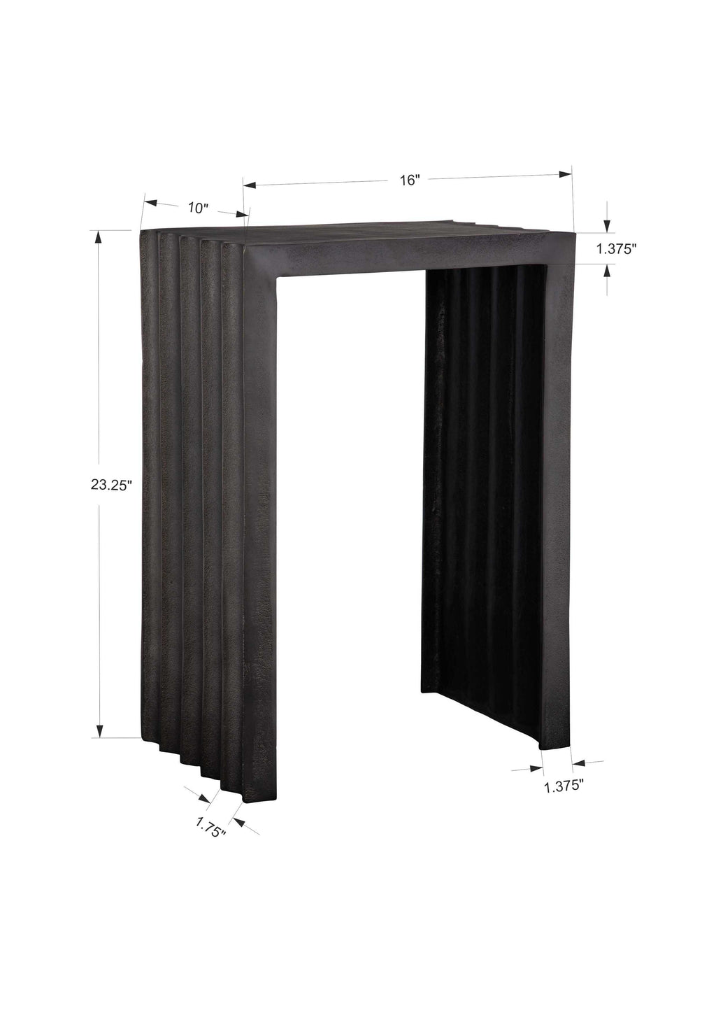 In The Groove Aluminum Accent Table