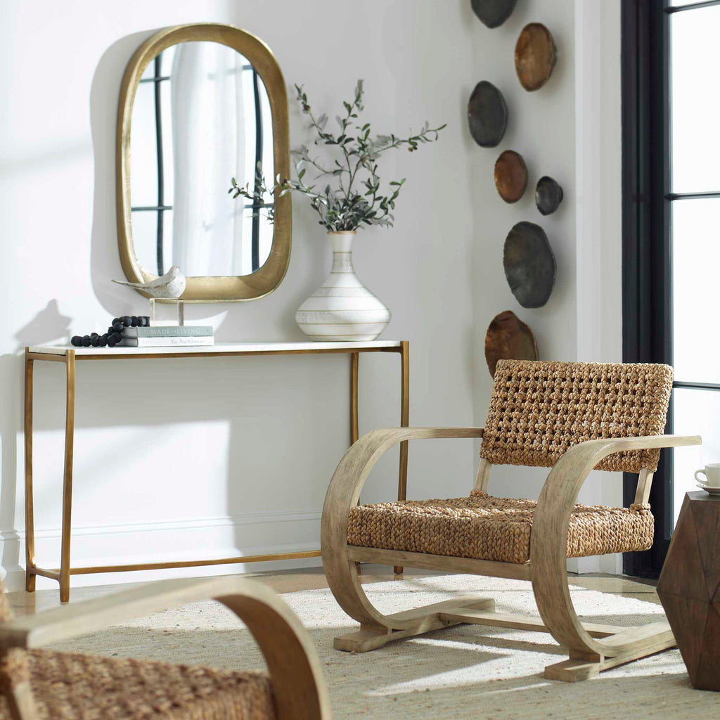 Affinity White Marble Console Table