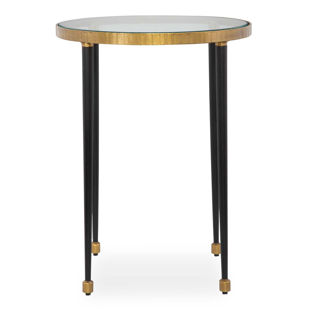 Stiletto Antique Gold Side Table