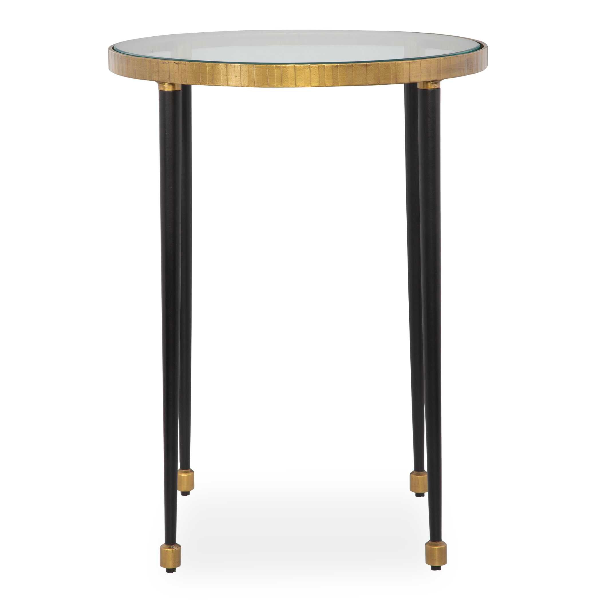 Stiletto Antique Gold Side Table