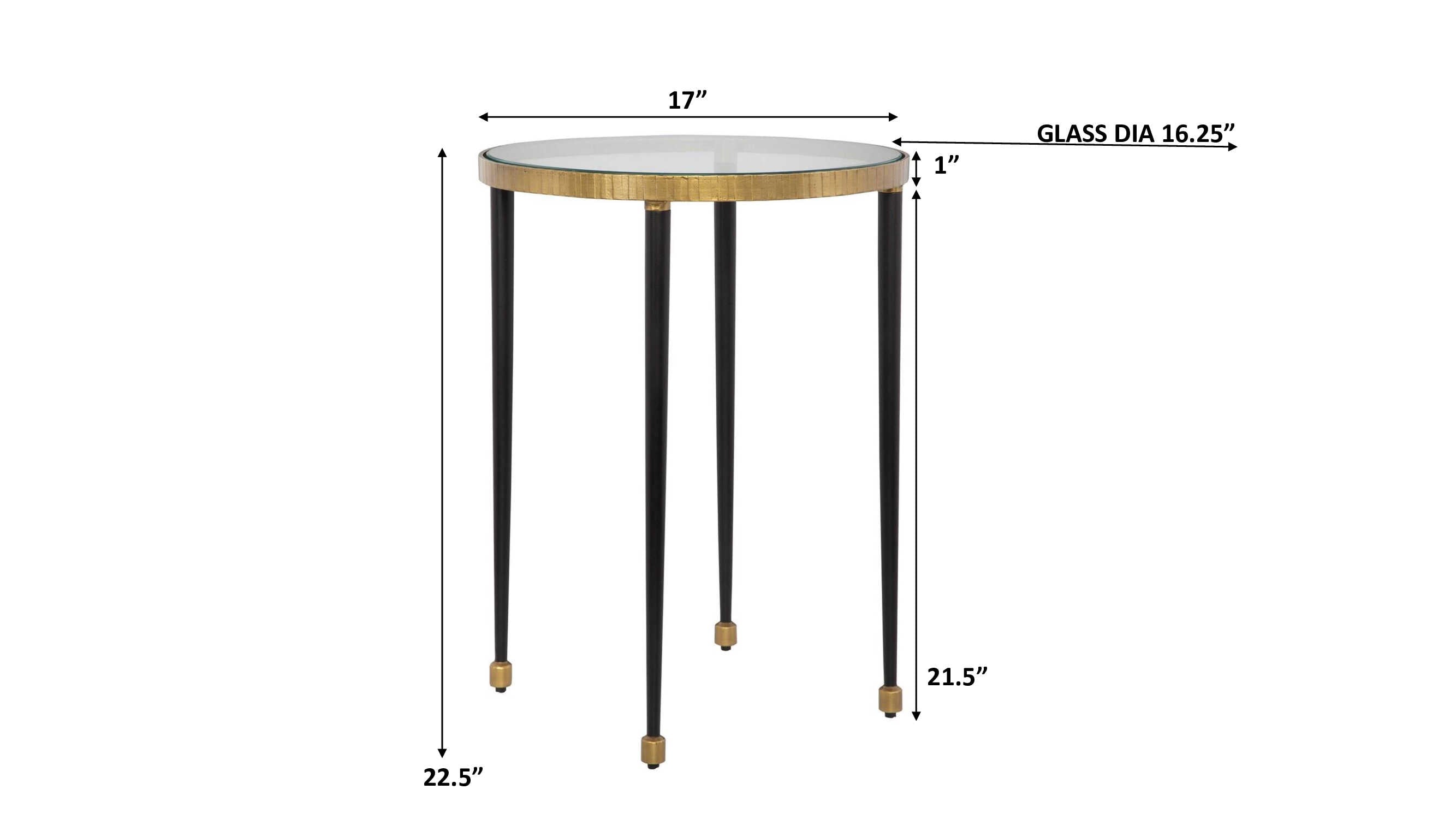Stiletto Antique Gold Side Table