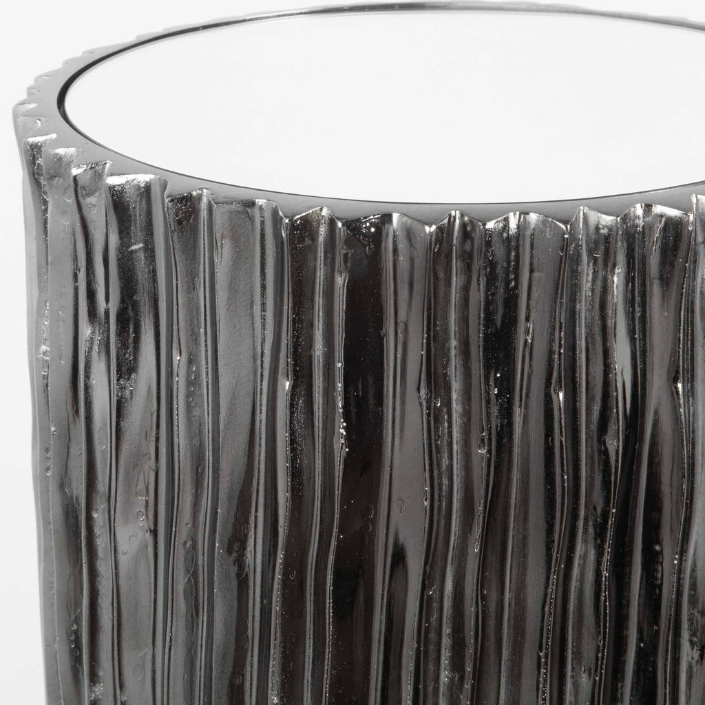 Echo Modern Nickel Drink Table