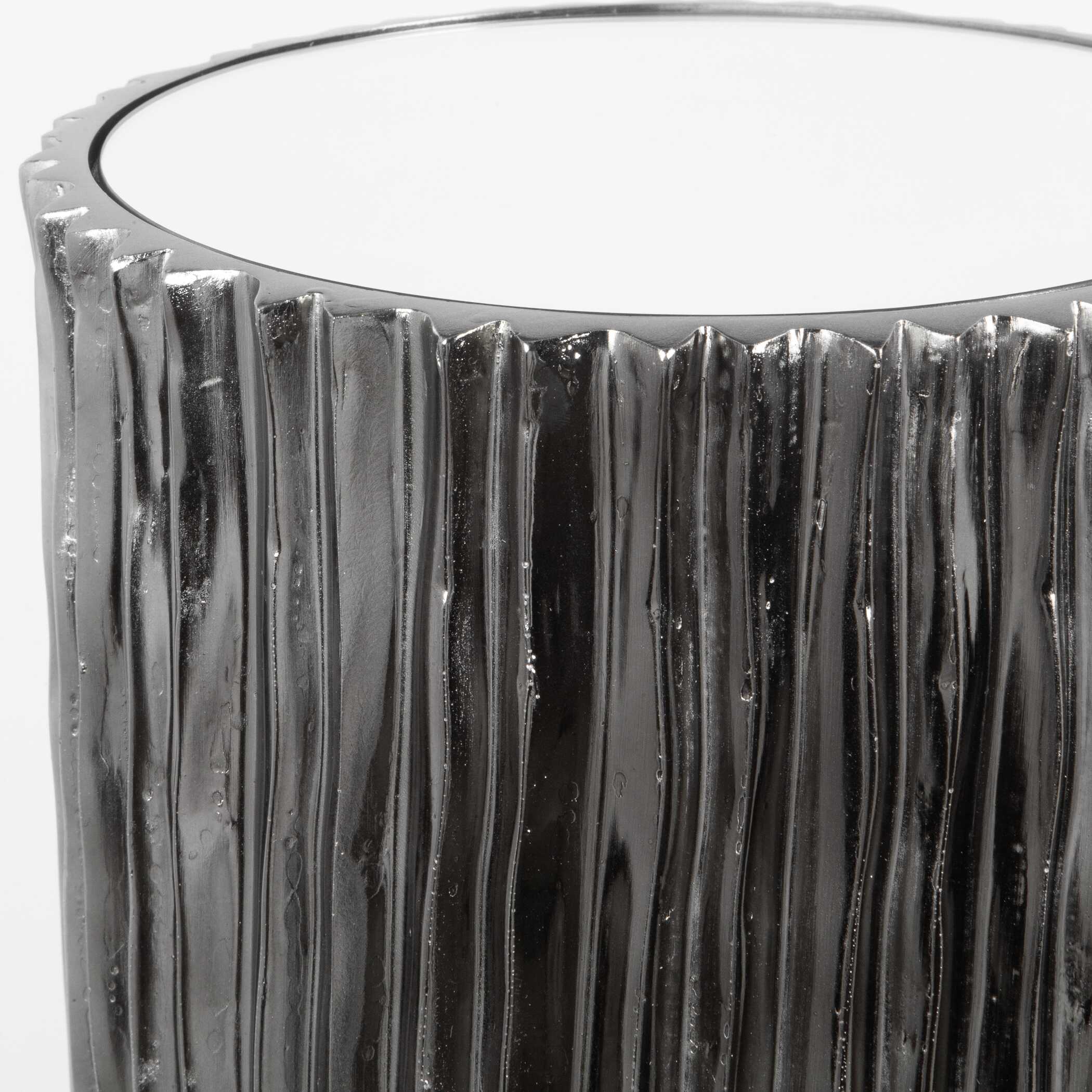 Echo Modern Nickel Drink Table