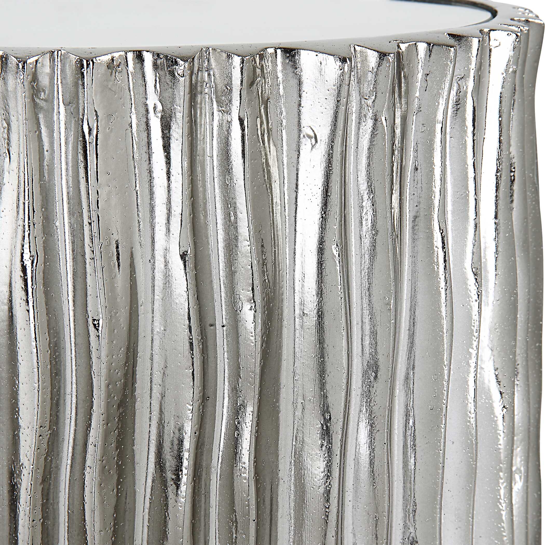 Echo Modern Nickel Drink Table