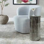 Echo Modern Nickel Drink Table