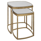 Vista Gold Nesting Tables Set Of 2
