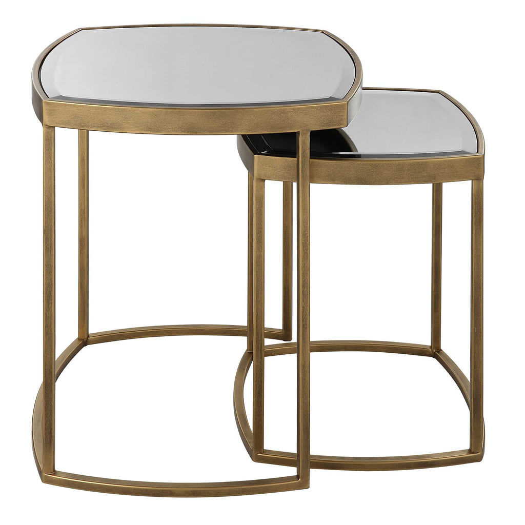 Vista Gold Nesting Tables Set Of 2
