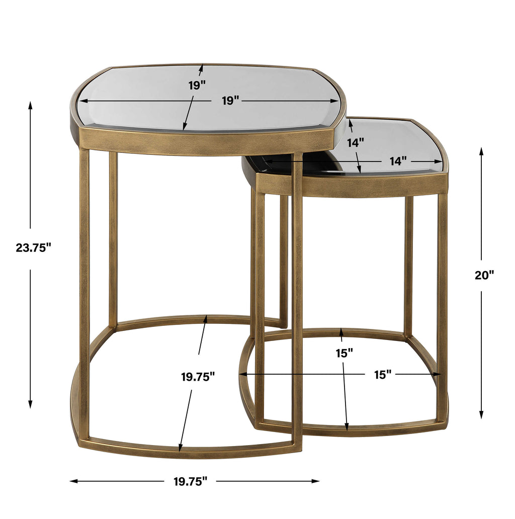 Vista Gold Nesting Tables Set Of 2