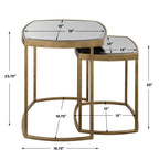 Vista Gold Nesting Tables Set Of 2