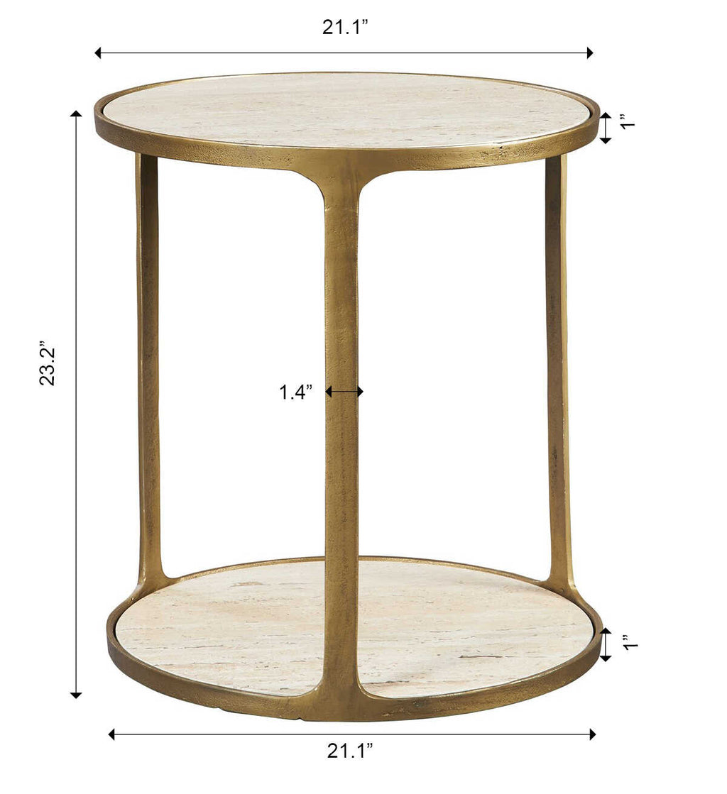 Clench Brass Side Table