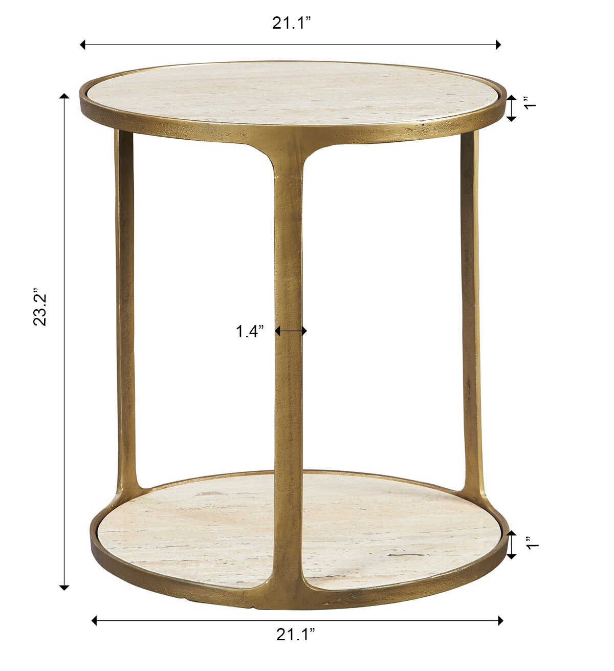 Clench Brass Side Table