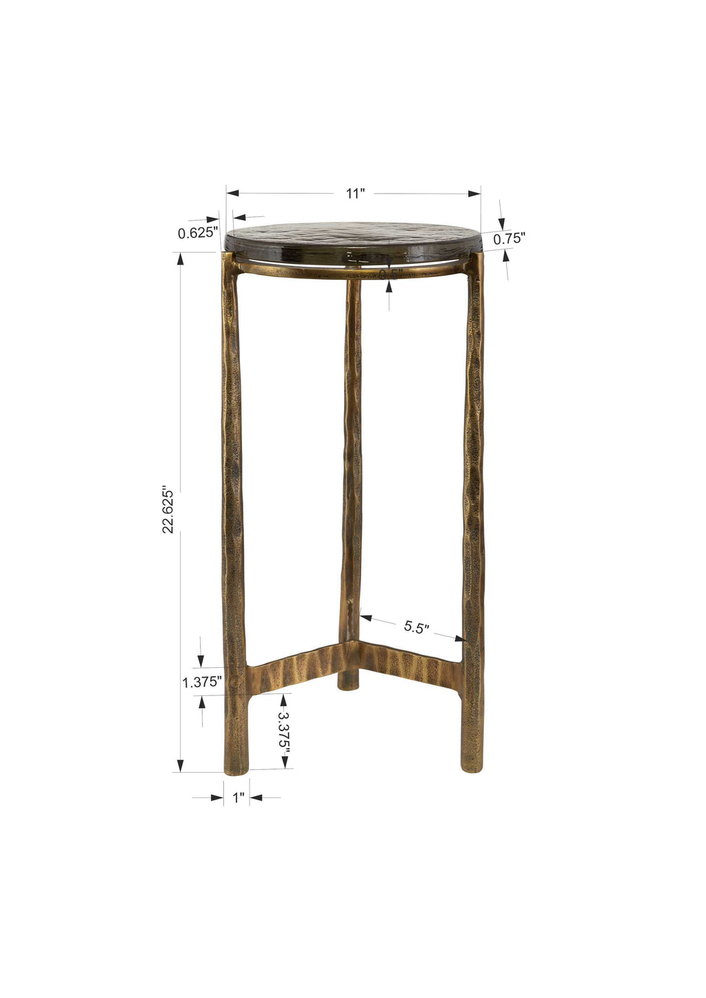 Eternity Brass Accent Table