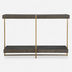Taja Modern Brass / Wood Console Table