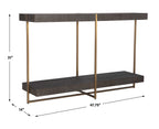 Taja Modern Brass / Wood Console Table