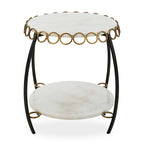 Chainlink White Marble Side Table
