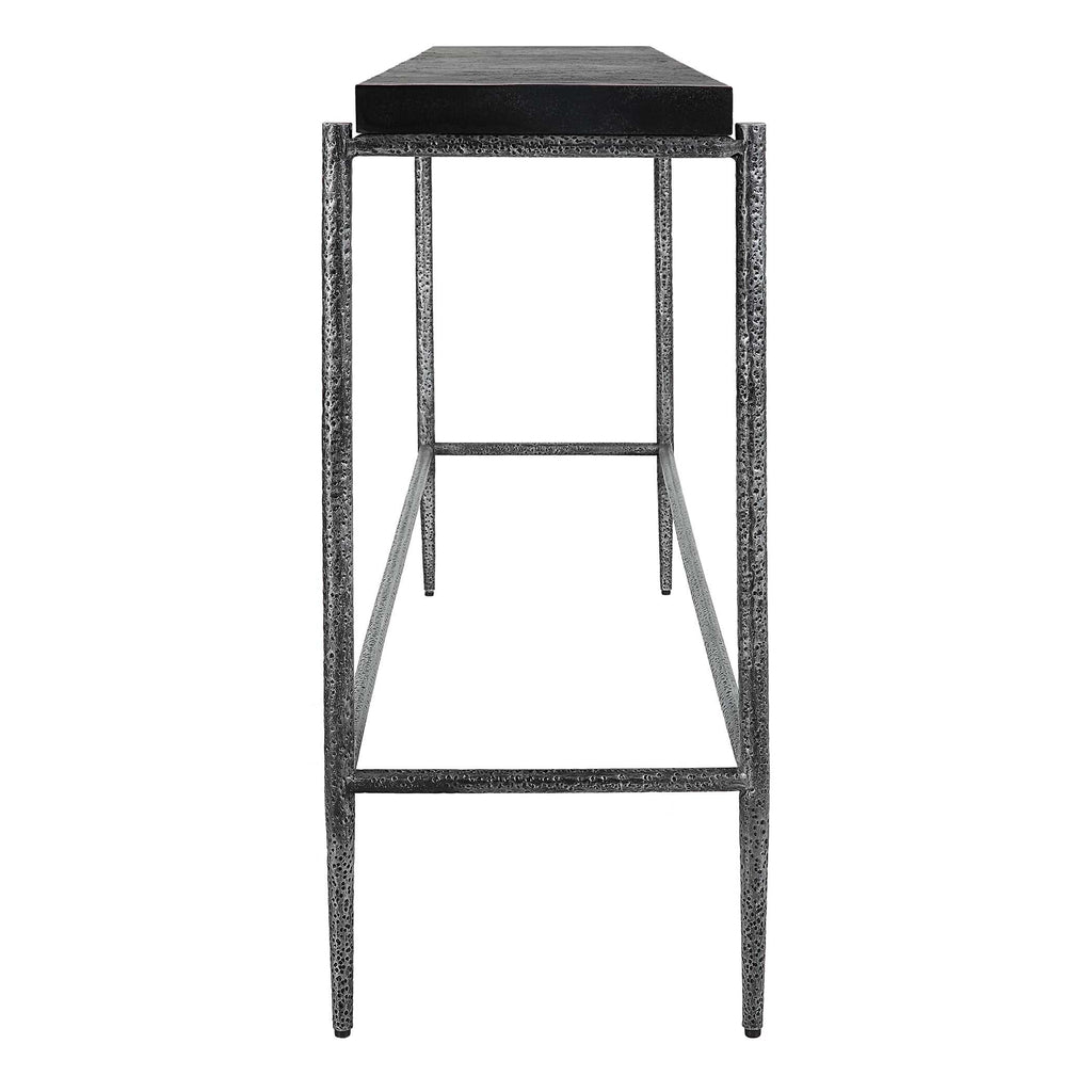 Crescendo Black Concrete Console Table