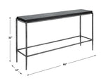 Crescendo Black Concrete Console Table